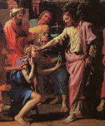 Jesus Healing the Blind of Jericho Poussin